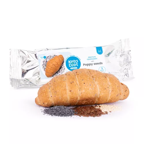 Proteínový croissant makový (1 ks – 1 porcia)