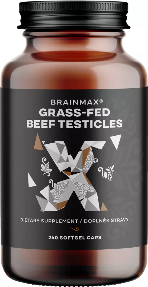 BrainMax Grass-Fed Beef testicles, hovädzie semenníky, 240 kapsúl